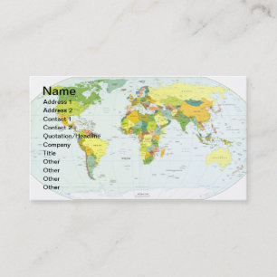 De Visite Carte du monde Atlas Poster Politique : Décoration