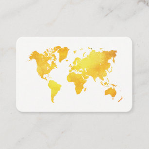 De Visite Carte du monde (Or)