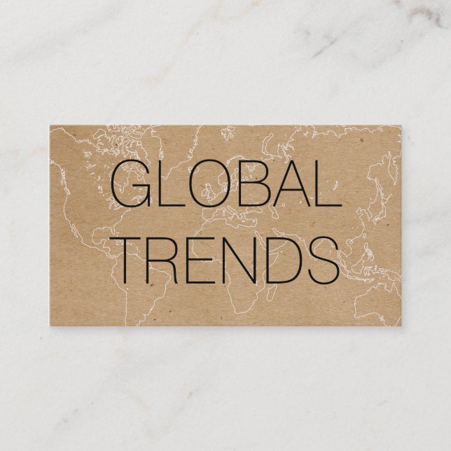 De Visite Carte du monde (plan) | Nature (Devant)