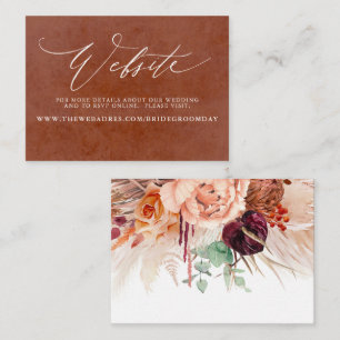 De Visite Carte du site Mariage du désert floral tropical