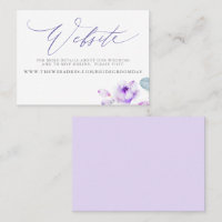 Carte du site Web du Mariage Floral Dusty Purple