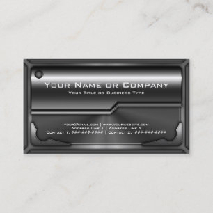 De Visite Carte en métal Hi Tech Faux version 2 avec photo