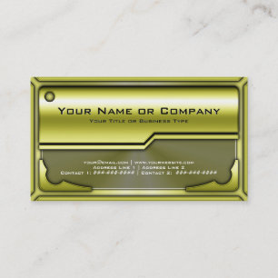 De Visite Carte en métal Hi Tech Faux version 3 avec logo