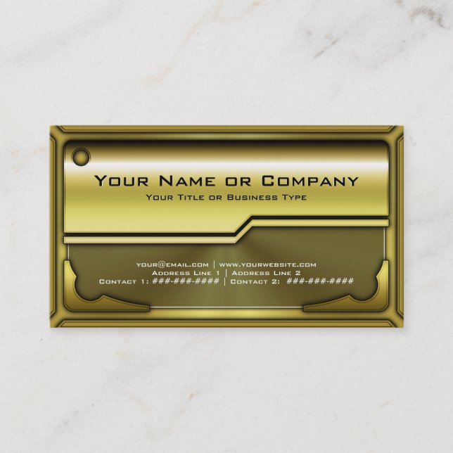 De Visite Carte en métal Hi Tech Faux version 3 avec logo (Devant)