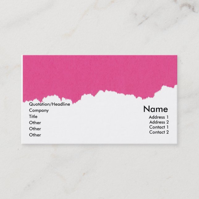 De Visite Carte générique (Devant)