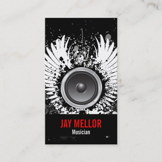 De Visite Carte grunge d'industrie musicale (Devant)