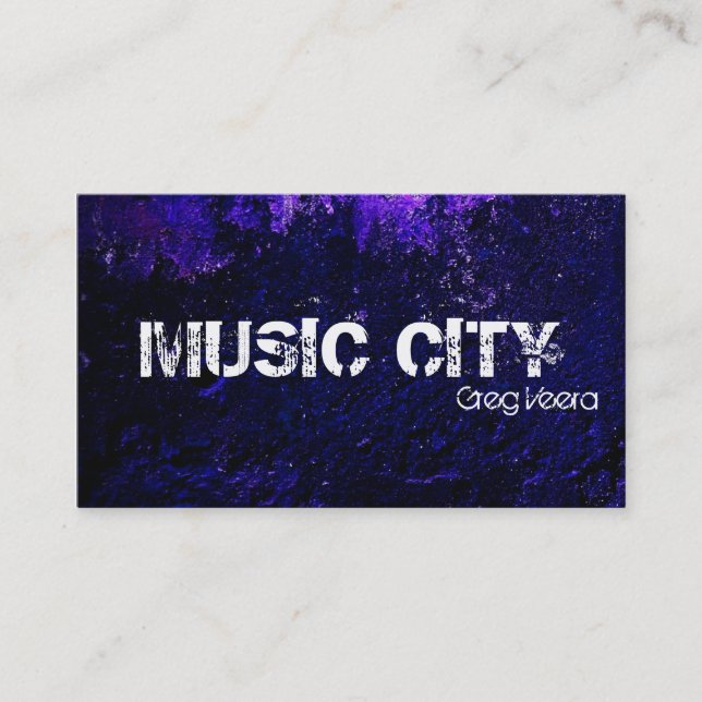 De Visite Carte grunge d'industrie musicale - texture (Devant)
