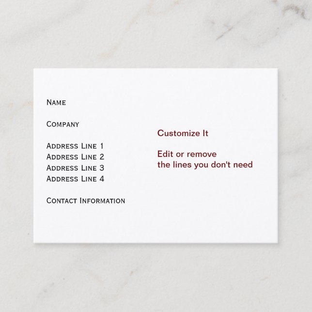 De Visite Carte indestructible (Devant)