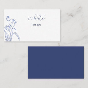 De Visite Carte mariage du site Floral bleu