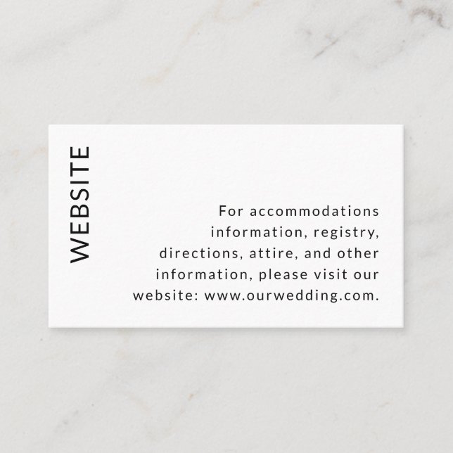 De Visite Carte Mariage moderne pour petit boîtier (Devant)