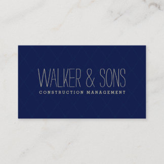 De Visite CARTE MASCULINE BOLD simple clair marine intellige