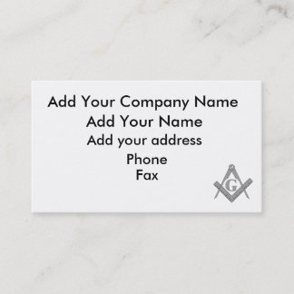 De Visite Carte Masonic