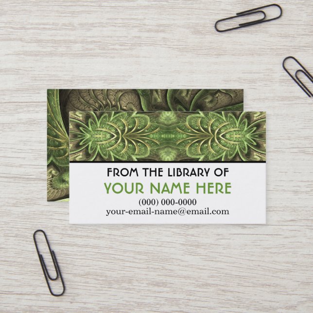 De Visite Carte médiatique personnalisée pour la maison d'ét (Devant/Arrière en situation)