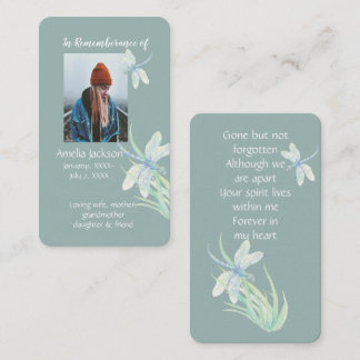 De Visite Carte mémoire Memorial Watercolor