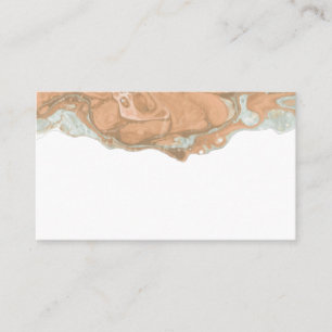 De Visite Carte minimaliste PLAT-Place Peach & Mint en terre