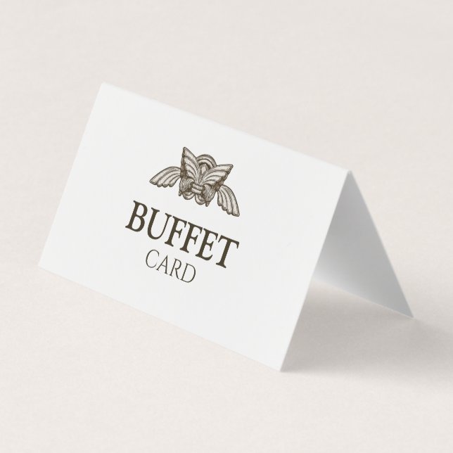 De Visite Carte modèle carte buffet avec thème Grèce (Dos)