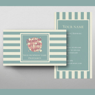 De Visite Carte nautique rayures ville ville nom d'entrepris