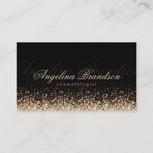 De Visite Carte noire Chimmersive Gold Cosmetologist Damask