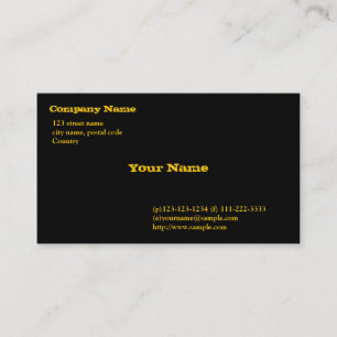 De Visite carte noire, polices or
