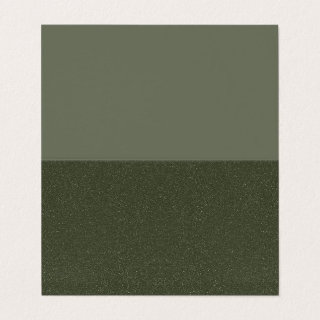 De Visite Carte Pliée Verte Moss Deux Tons - Personnalisable (Extérieur déplié)