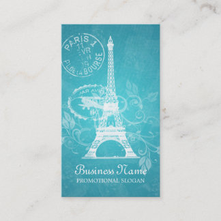 De Visite Carte postale Vintage Paris Blue
