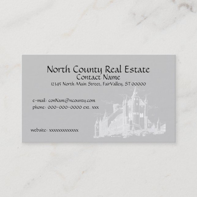 De Visite Carte pro. - Château (Devant)