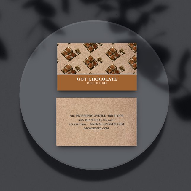 De Visite Carte professionnelle Brown moderne au chocolat (Créateur téléchargé)