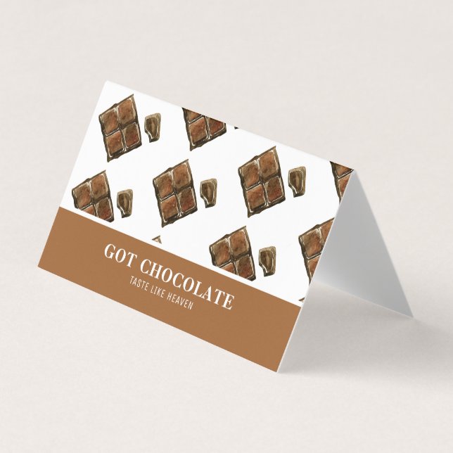 De Visite Carte professionnelle Brown moderne au chocolat (Devant)