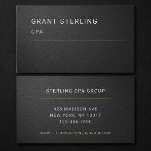 De Visite Carte professionnelle noire CPA 