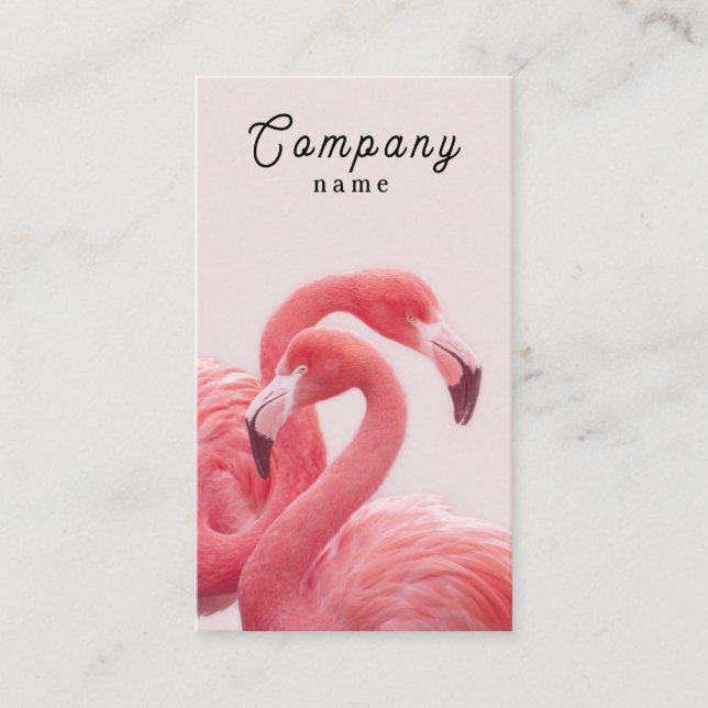 De Visite Carte professionnelle Premium Vector Flamant rose (Devant)