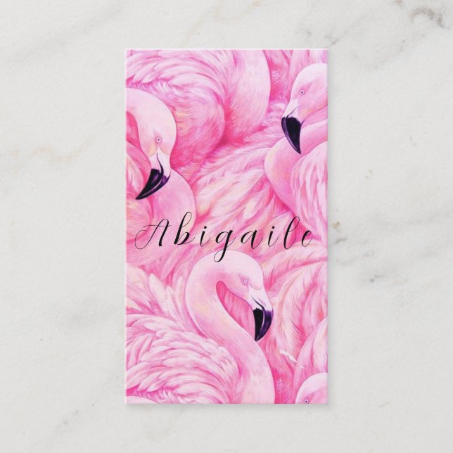 De Visite Carte professionnelle Premium Vector Flamant rose (Devant)