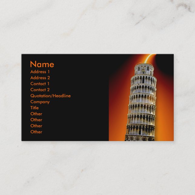 De Visite Carte profil énergie (Devant)