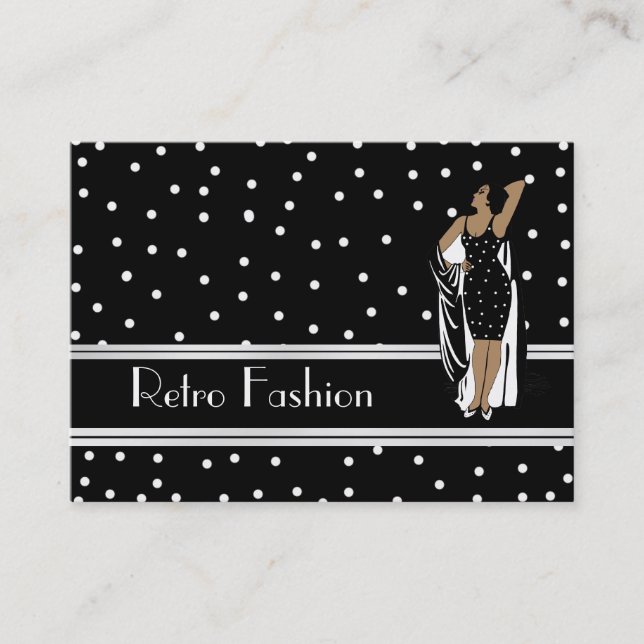 De Visite Carte profil Retro Mode Vintage (Devant)