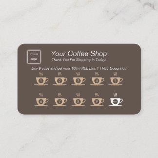 De Visite Carte Punch Loyalty Rewards - Café Shops & Café's