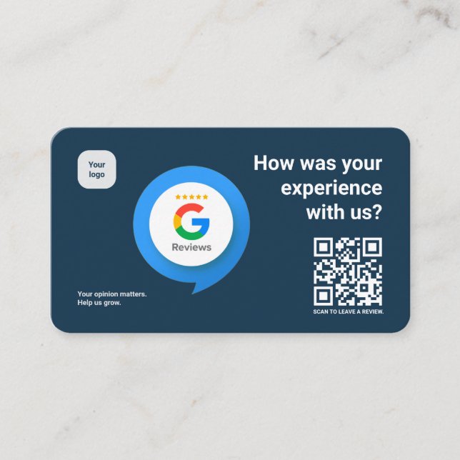 De Visite Carte QR Google Review moderne | Comment Était Vot (Devant)
