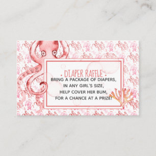 De Visite Carte Raffin Baby shower Pipe Rose Cute