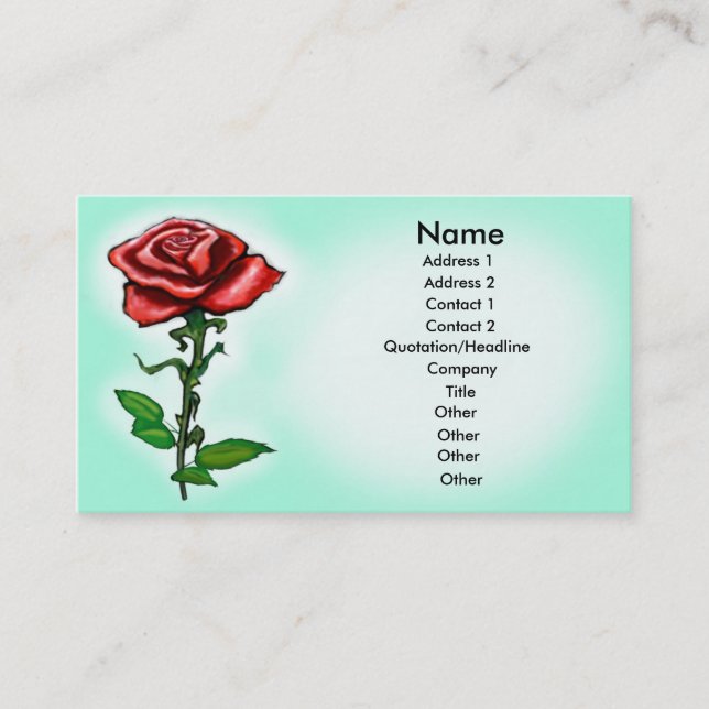 De Visite Carte rose (Devant)