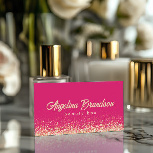 De Visite Carte rose Damask Shimmerting Gold Beauty Expert