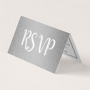 De Visite Carte RSVP Calendrier Silver moderne