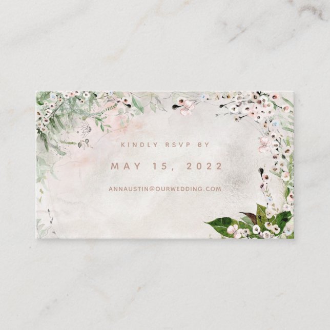 De Visite Carte RSVP en ligne Whischer & Blush Mariage (Devant)