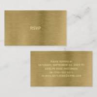 Carte RSVP Faux Gold Metal Texture