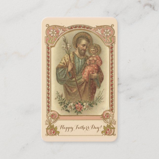 De Visite Carte Sainte du Jour des Pères Catholique (Devant)