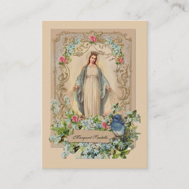 De Visite Carte Sainte du Mémorial funéraire catholique Vier (Devant)