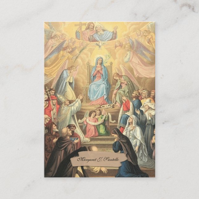 De Visite Carte Sainte du Mémorial funéraire catholique Vier (Devant)