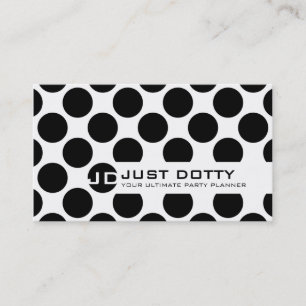 De Visite CARTE SIMPLE bold pois noir blanc