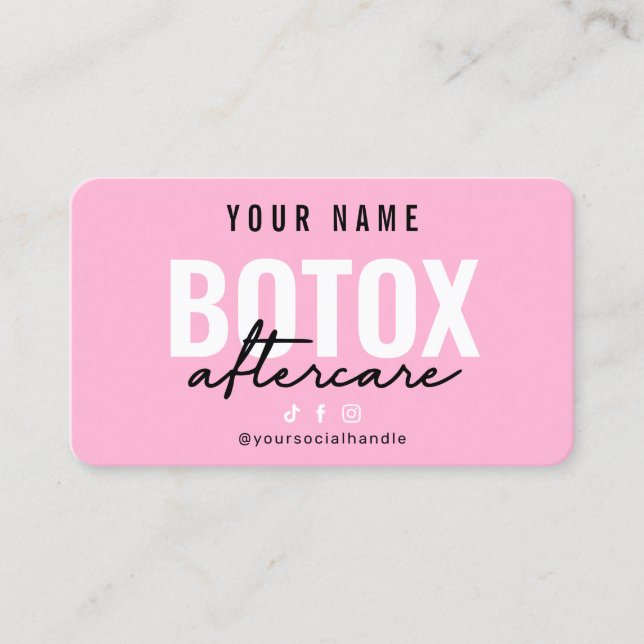 De Visite Carte simple Botox Botox (Devant)