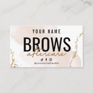 De Visite Carte simple Gold Brows