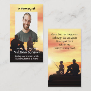 De Visite Carte souvenir Père Son Pêcheur Pêcheur Pêcheur