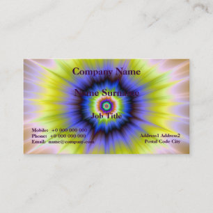 De Visite Carte Super Nova en bleu et jaune