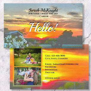 De Visite Carte téléphonique Sunset Rooftop 2295